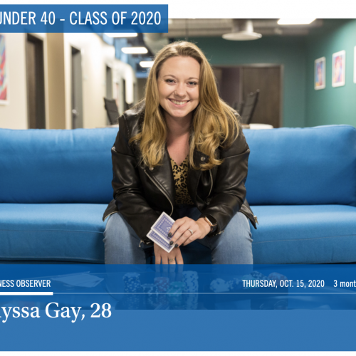 40 under 40; Business Observer Florida; Business Observer; Alyssa Gay Consulting; Alyssa Gay 28 forty under forty